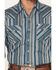 Image #3 - Ely Walker Men's Striped Long Sleeve Pearl Snap Western Shirt, Dark Teal, hi-res