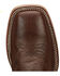 Justin Women's Ralston Exotic Smooth Ostrich Skin Western Boots - Square Toe, Chocolate, hi-res