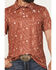 Image #3 - Rock & Roll Denim Men's Cactus Print Short Sleeve Button-Down Polo, Rust Copper, hi-res