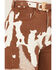 Image #2 - Blue B Women's High Rise Cow Print Belted Shorts, Brown, hi-res