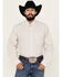 Image #1 - Cinch Men's Checkered Print Long Sleeve Button-Down Western Shirt, White, hi-res