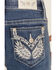 Image #2 - Miss Me Girls' Light Wash Wing Pocket Bootcut Stretch Denim Jeans, Blue, hi-res