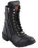 Image #1 - Milwaukee Leather Women's Black Moto Zipper Boots - Soft Toe, Black, hi-res