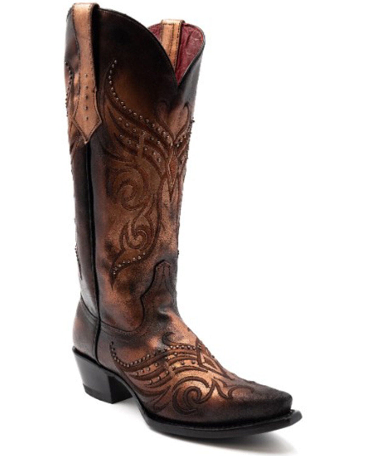 Ferrini Women's Masquerade Western Boots - Snip Toe, Copper, hi-res