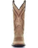 Image #4 - Circle G Women's Saddle Embroidered Leather Western Boot - Broad Square Toe, Tan, hi-res