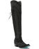 Image #1 - Lane Women's Lexington Over The Knee Suede Western Boots - Snip Toe, Black, hi-res