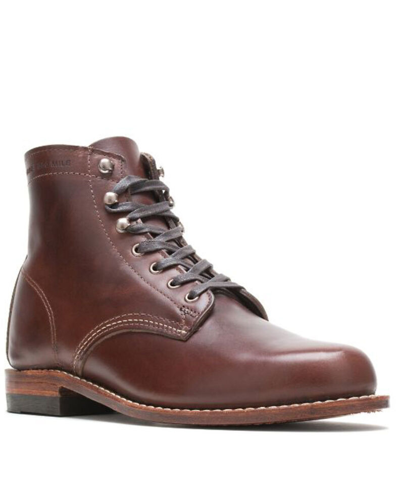 Wolverine Men's 1000 Mile Brown Lace-Up Boots - Round Toe, Brown, hi-res