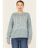 Image #1 - Boot Barn Women's Logo Graphic Crew Neck Sweatshirt, Blue, hi-res