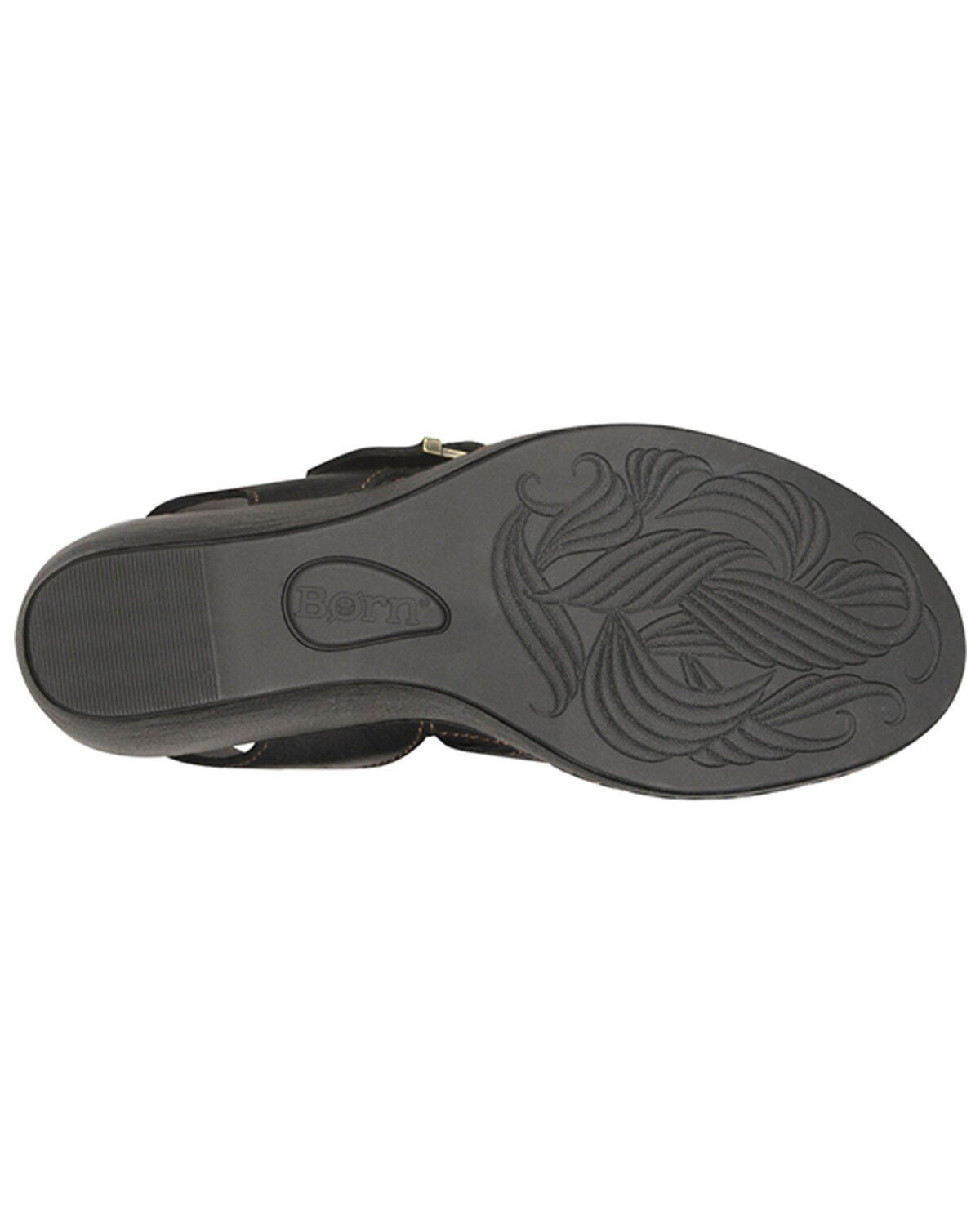 Image #7 - Born Women's Sapphire Wedge Sandals, Black, hi-res
