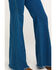 Flying Tomato Women's High Rise Distressed Flare Jeans, Blue, hi-res