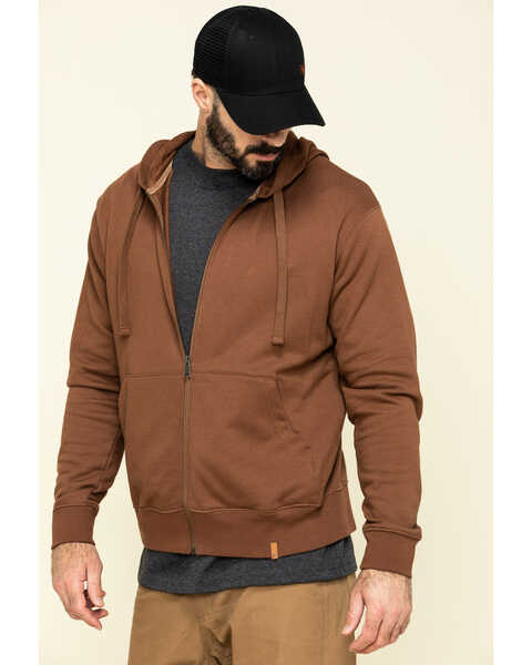 Image #3 - Wrangler Riggs Men's Full Zip Hooded Work Jacket, Coffee, hi-res
