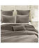 HiEnd Accents Taupe Stonewashed Cotton & Velvet 3-Piece King Quilt Set , Taupe, hi-res