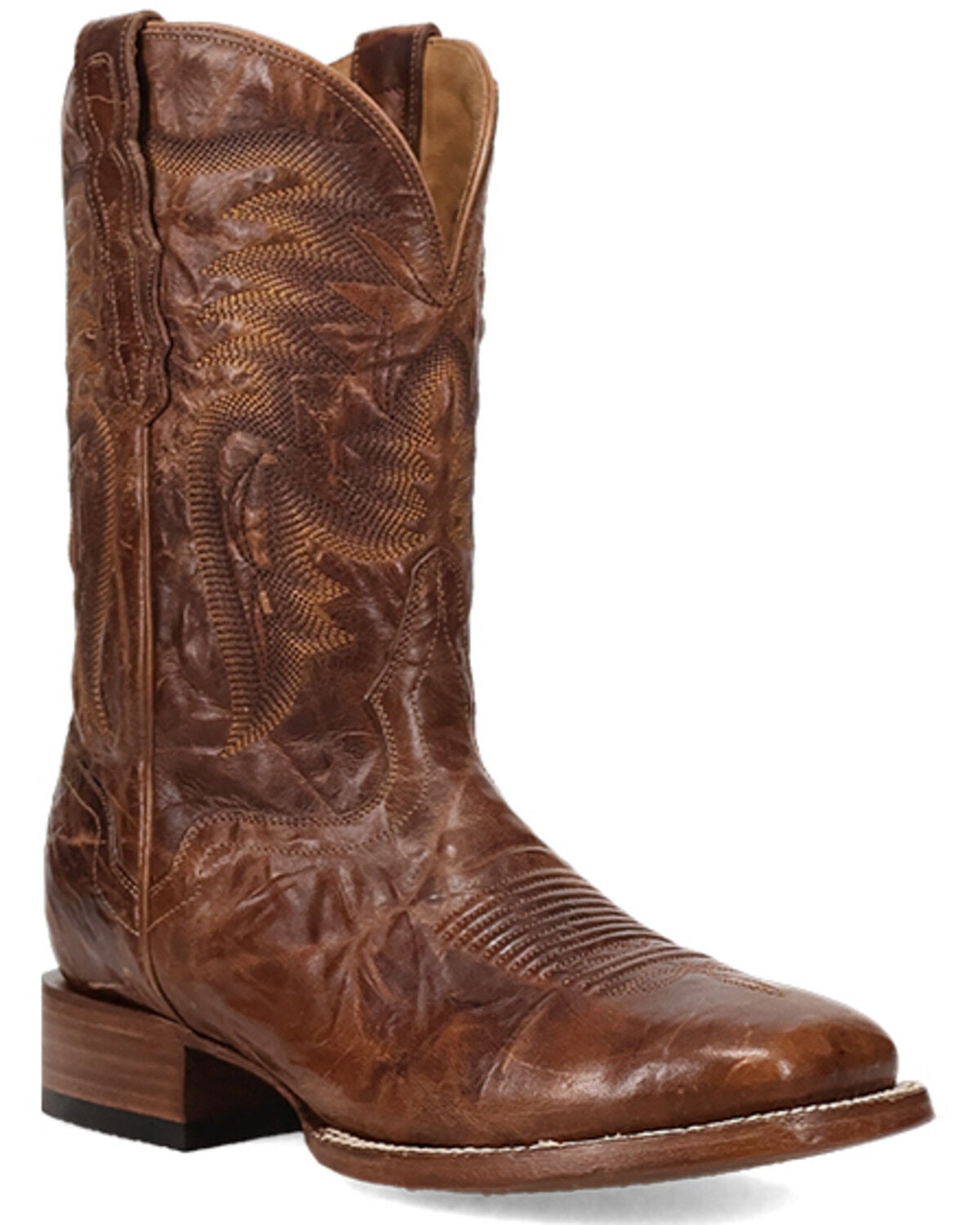 El Dorado Men's Crunch Western Boots - Broad Square Toe, Rust Copper, hi-res