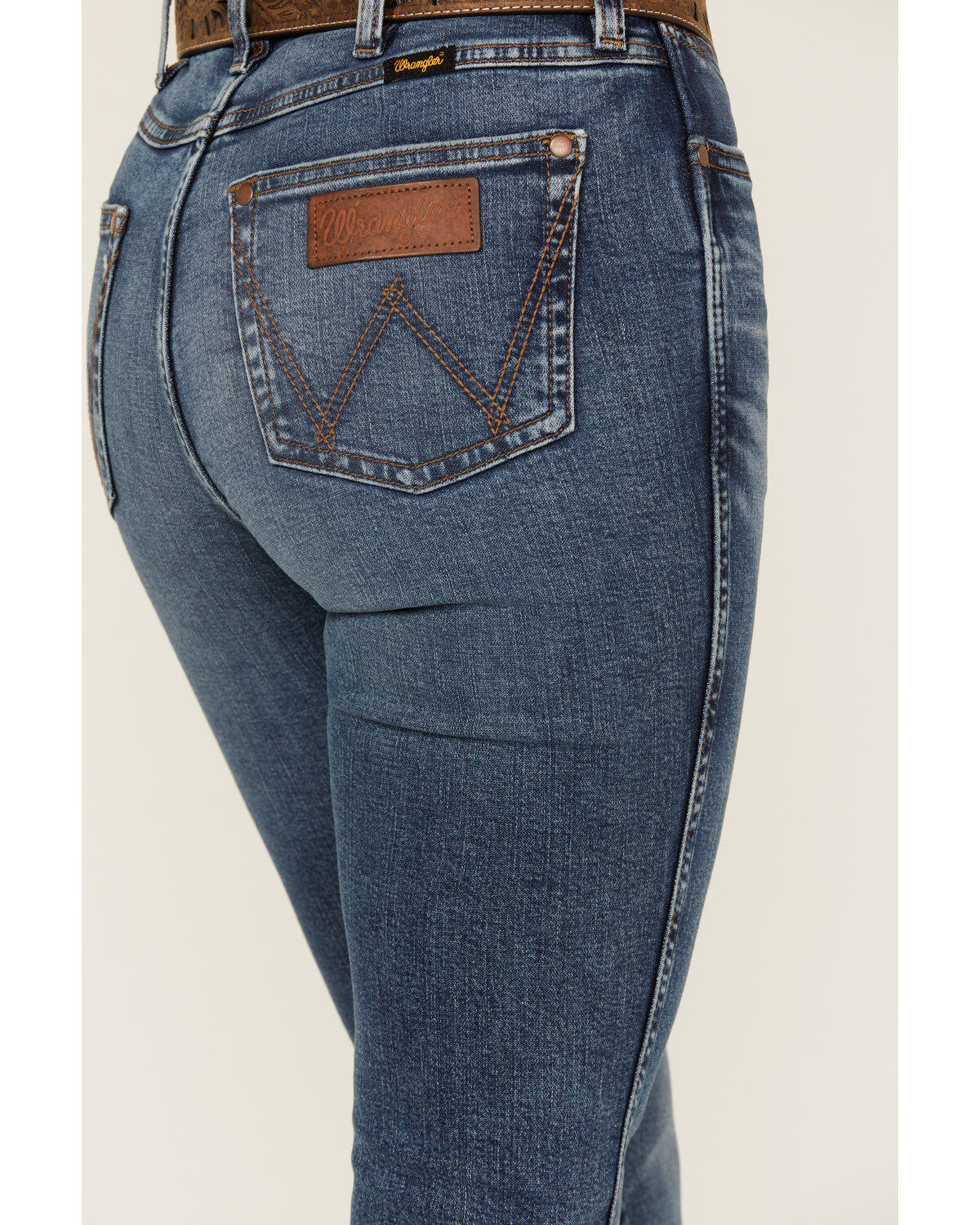 Image #4 - Wrangler Retro Women's Abigail Medium Wash High Rise Slim Stretch Bootcut Jeans, Medium Wash, hi-res