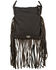 American West Women's Hair-On Pony Fringe Handbag, Chocolate, hi-res