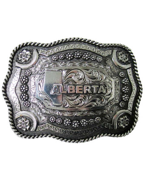 AndWest Roped Edge Alberta Buckle, Gold, hi-res