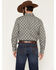 Image #4 - Gibson Trading Co Men's Vintage Medallion Print Long Sleeve Snap Western Shirt, Blue, hi-res