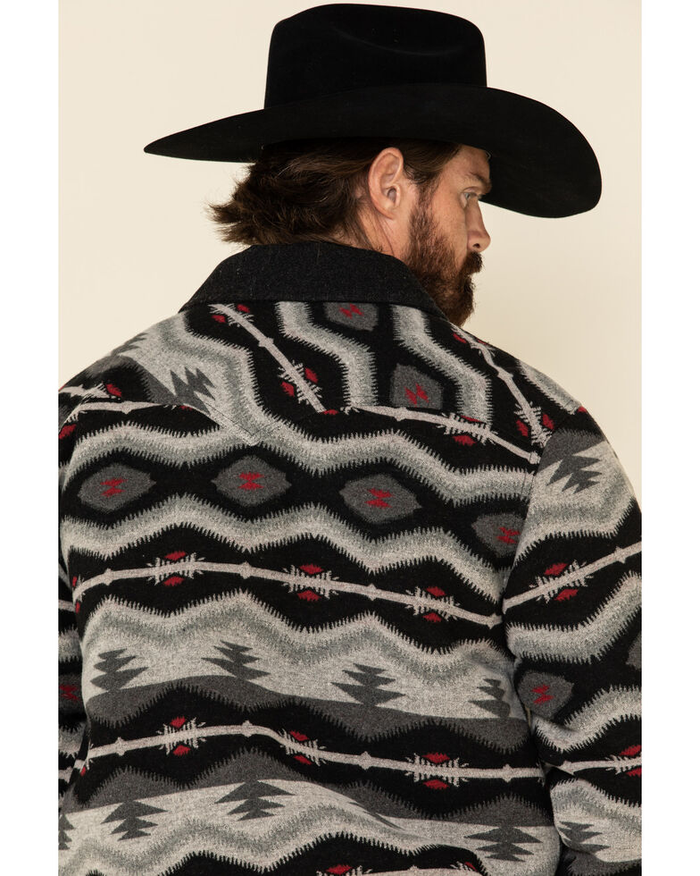 Powder River Outfitters Men S Black Aztec Print Wool Bomber Coat Boot Barn