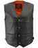 Image #1 - Milwaukee Leather Men's Deep Pocket Vest - Big 4X, Black, hi-res