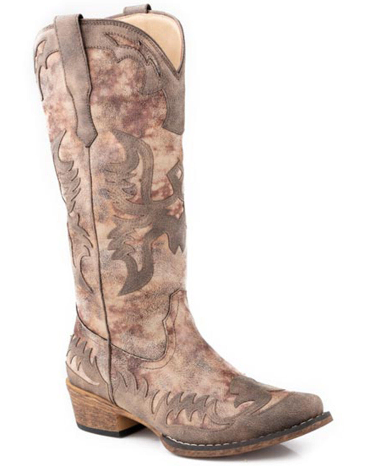 Image #1 - Roper Women's Maria Western Boots - Snip Toe, Brown, hi-res