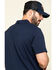 Image #5 - Hawx Men's Navy Miller Pique Short Sleeve Work Polo Shirt - Big, Navy, hi-res