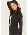 Image #2 - Levi's Premium Women's Iconic Western Denim Long Sleeve Snap Shirt, Black, hi-res