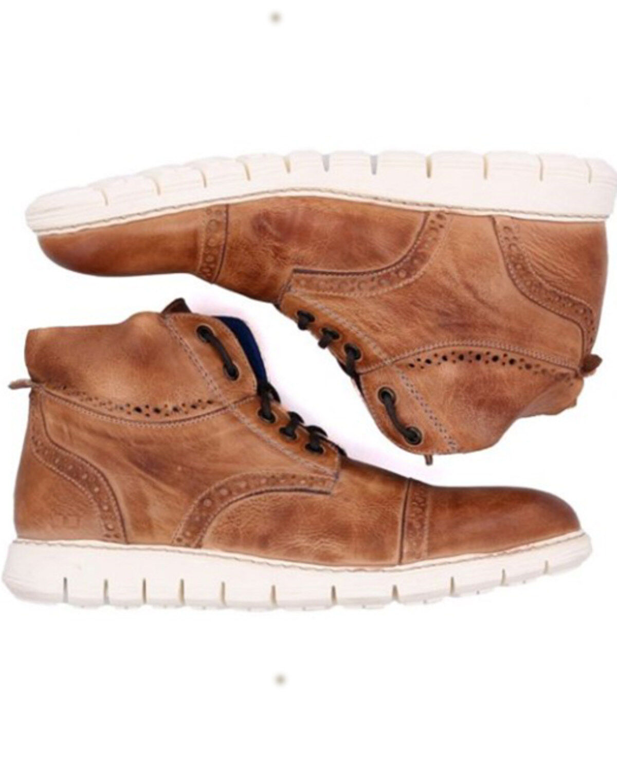 Image #3 - Bed Stu Men's Bowery II Western Casual Boots - Round Toe, Tan, hi-res