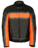 Image #1 - Milwaukee Leather Men's Reflective Stripe Racer Jacket - 4X, , hi-res