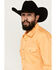 Image #3 - Roper Men's Amarillo Collection Solid Long Sleeve Western Shirt, Yellow, hi-res