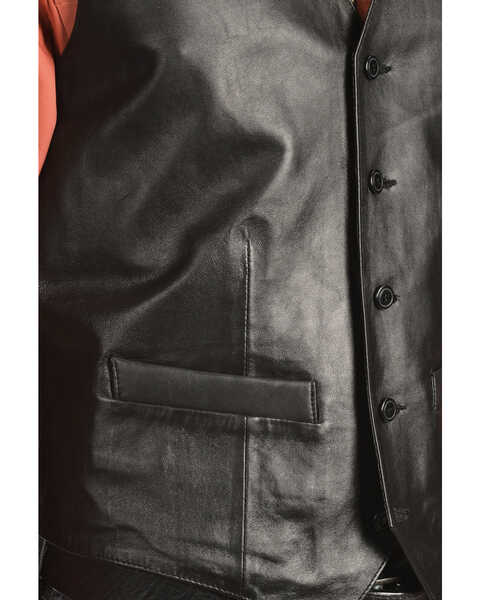 Image #7 - Scully Men's Basic Lambskin Vest, Black, hi-res