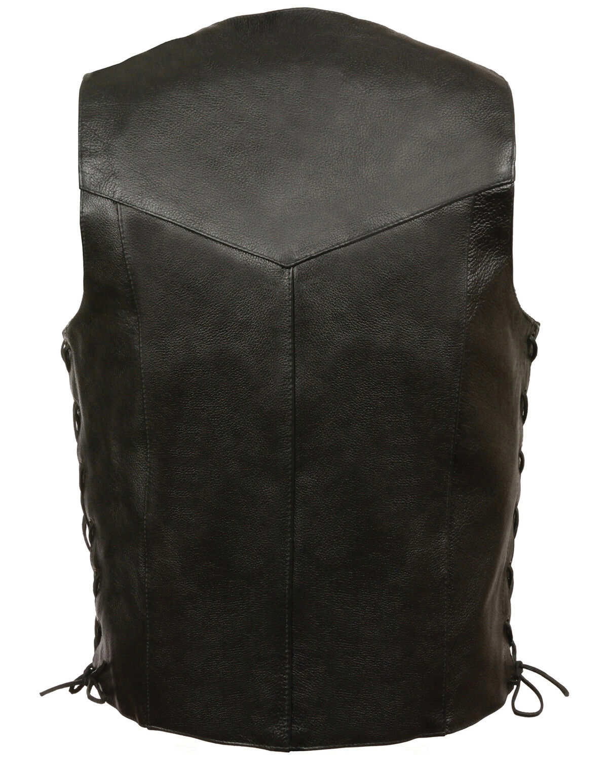 Image #2 - Milwaukee Leather Men's 4X Classic Side Lace Biker Vest - Tall, Black, hi-res