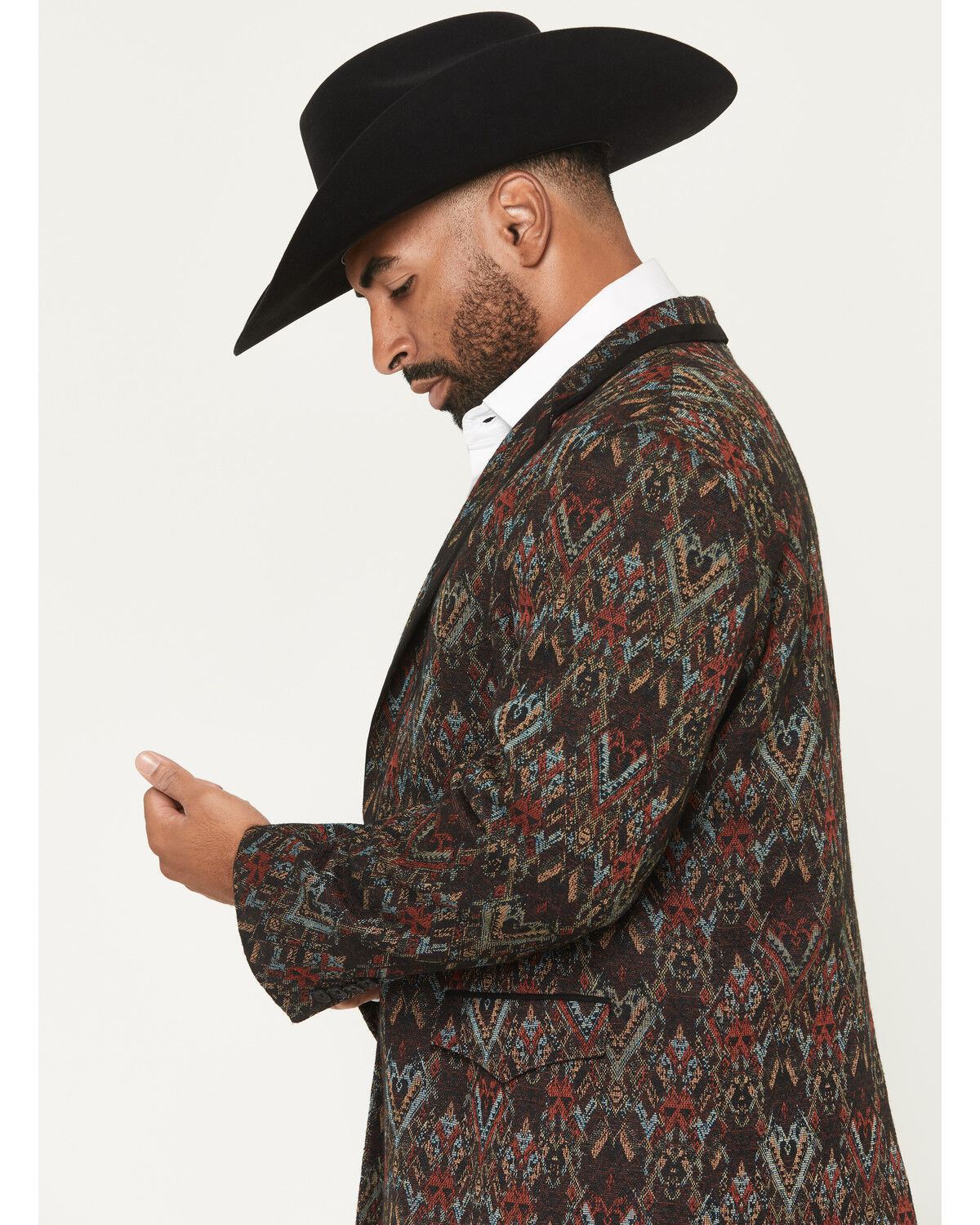 Image #2 - Cody James Black 1978™ Men's Tapestry Button-Down Sportcoat, Black, hi-res