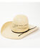 Image #1 - Rodeo King Broken Horn 25X Straw Cowboy Hat, Black, hi-res