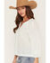 Image #2 - Lovestitch Women's Lace Long Sleeve Button-Down Shirt, Mint, hi-res