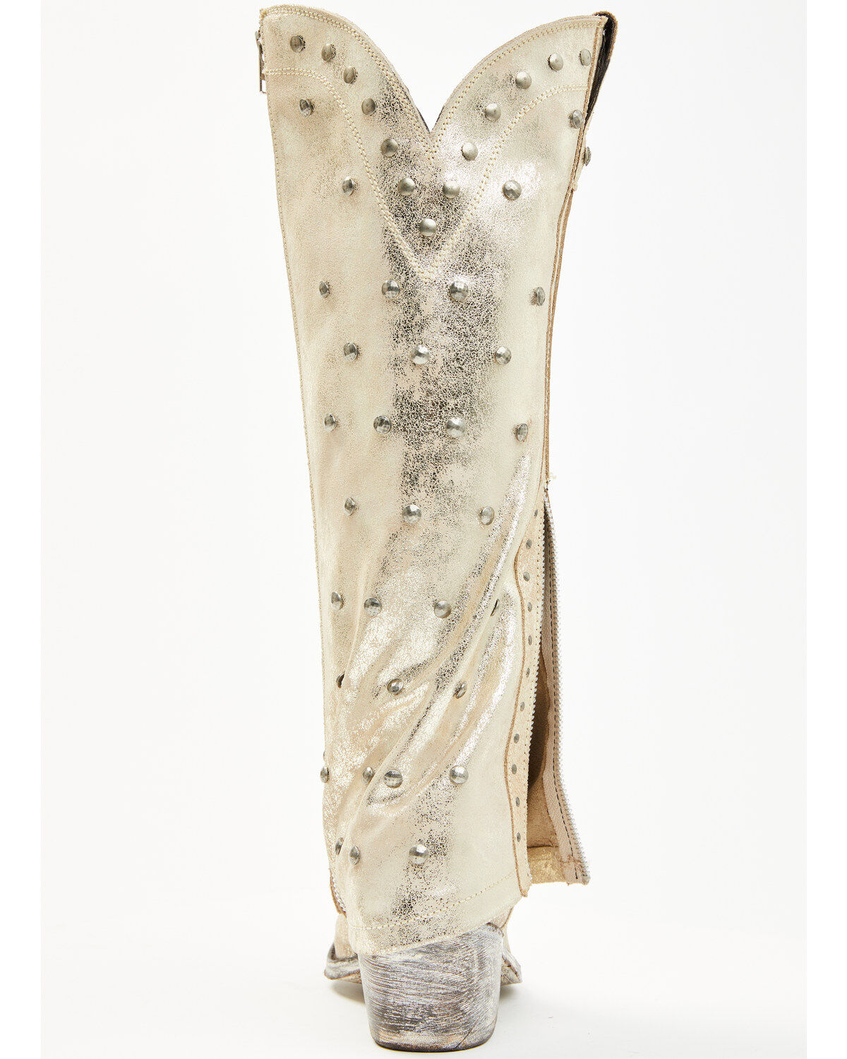 Image #5 - Liberty Black Women's Danet Tall Studded Western Boots - Round Toe, Gold, hi-res