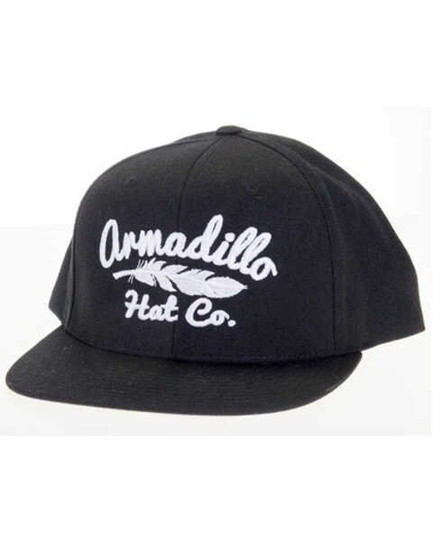 Armadillo Men's Fairway Embroidered Logo Solid-Back Ball Cap , Black, hi-res