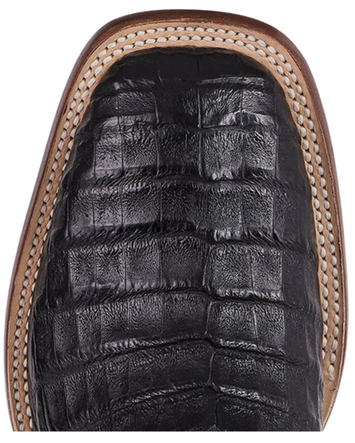 Image #6 - Lucchese Men's Exotic Caiman Western Boots - Broad Square Toe, Black, hi-res