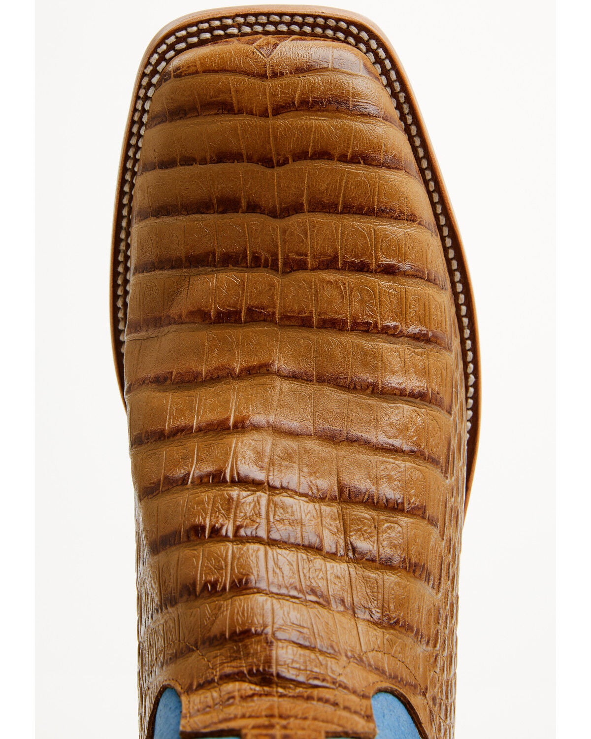 Image #6 - Horse Power Men's Toasted Caiman Print Western Boots - Broad Square Toe, Tan, hi-res