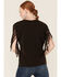 Rock & Roll Denim Women's Desert Scene Graphic Fringe Short Sleeve Tee , Black, hi-res
