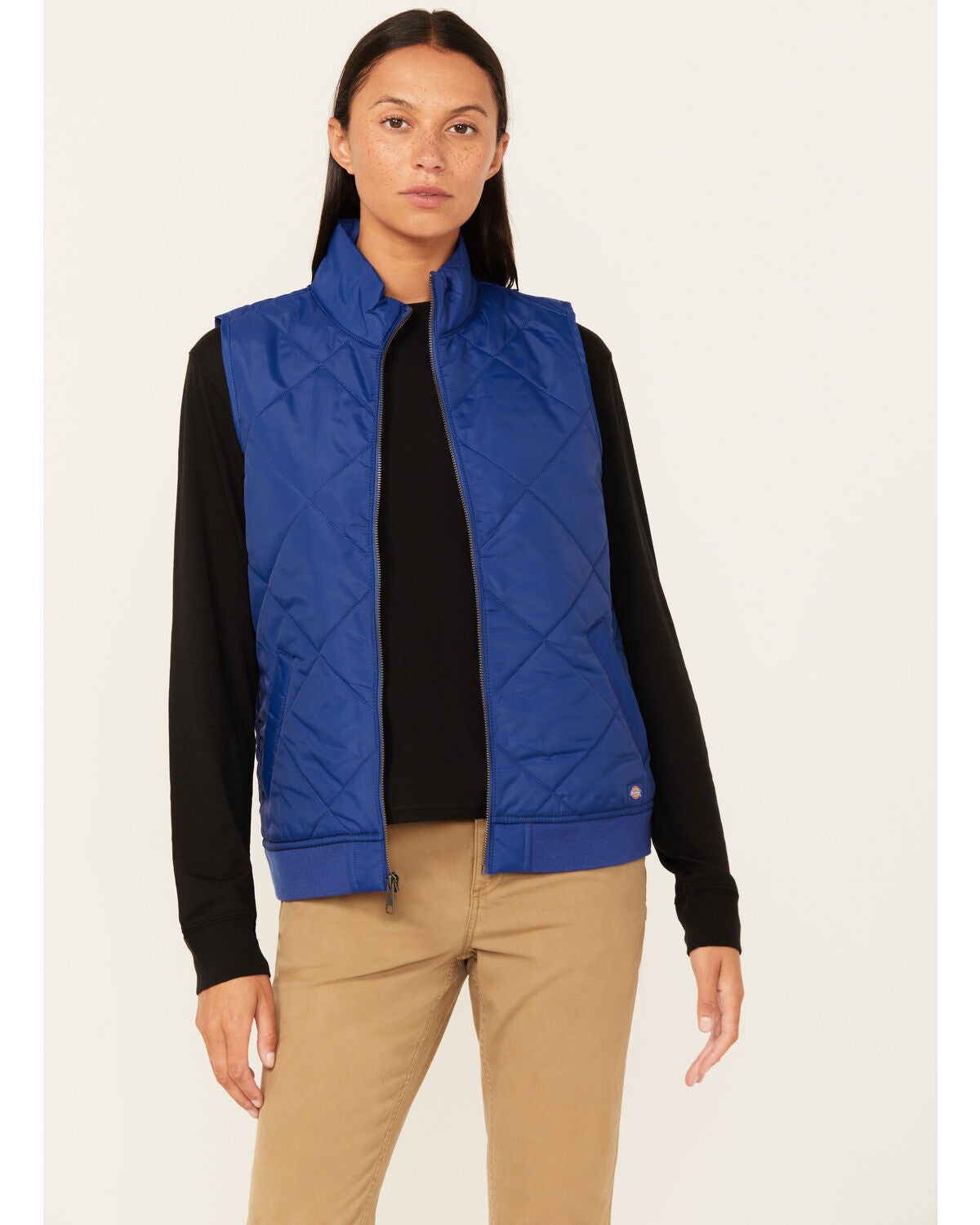 Dickies Women's Quilted Vest, Blue, hi-res