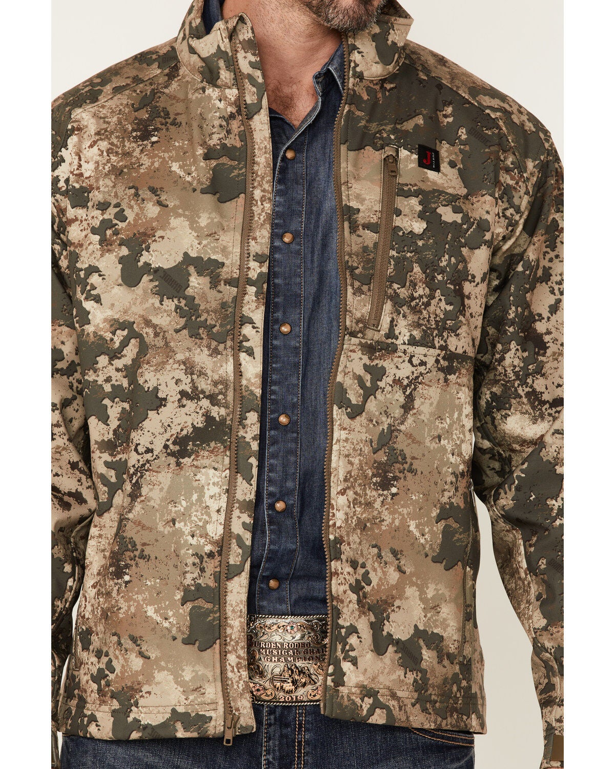 Justin Men's Camo Print Stillwater Logo 