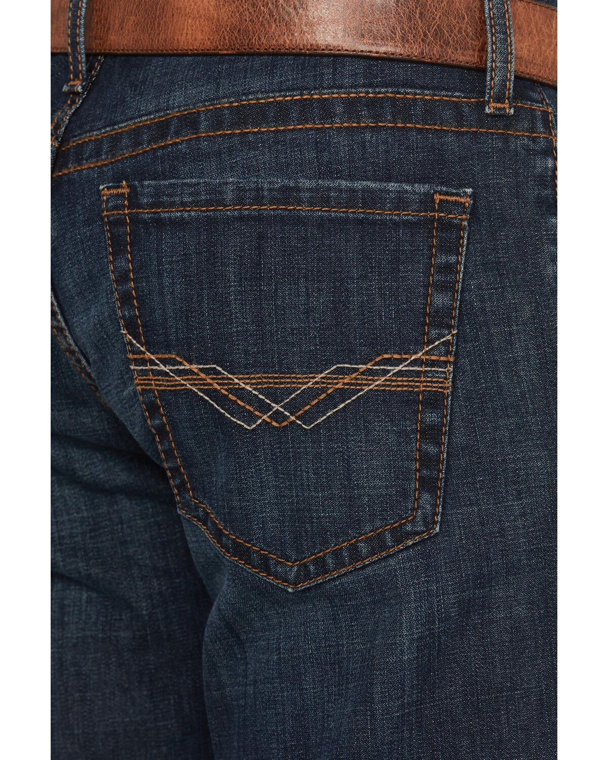Image #4 - Cinch Men's Grant Dark Wash Relaxed Bootcut Stretch Denim Jeans, Indigo, hi-res
