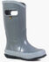 Image #1 - Bogs Girls' Solid Rain Boots - Round Toe, Grey, hi-res