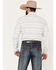 Rough Stock by Panhandle Men's Southwestern Print Long Sleeve Stretch Western Snap Shirt, White, hi-res