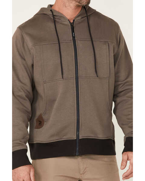 Image #3 - Wrangler Riggs Men's Tough Layer Zip-Front Hooded Work Jacket - Big, Grey, hi-res