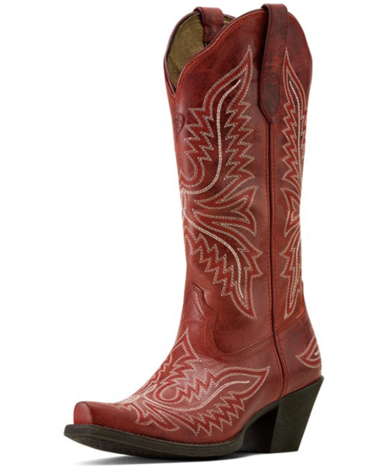 Image #3 - Ariat Women's Round Up Collins Western Boots - Snip Toe, Red, hi-res