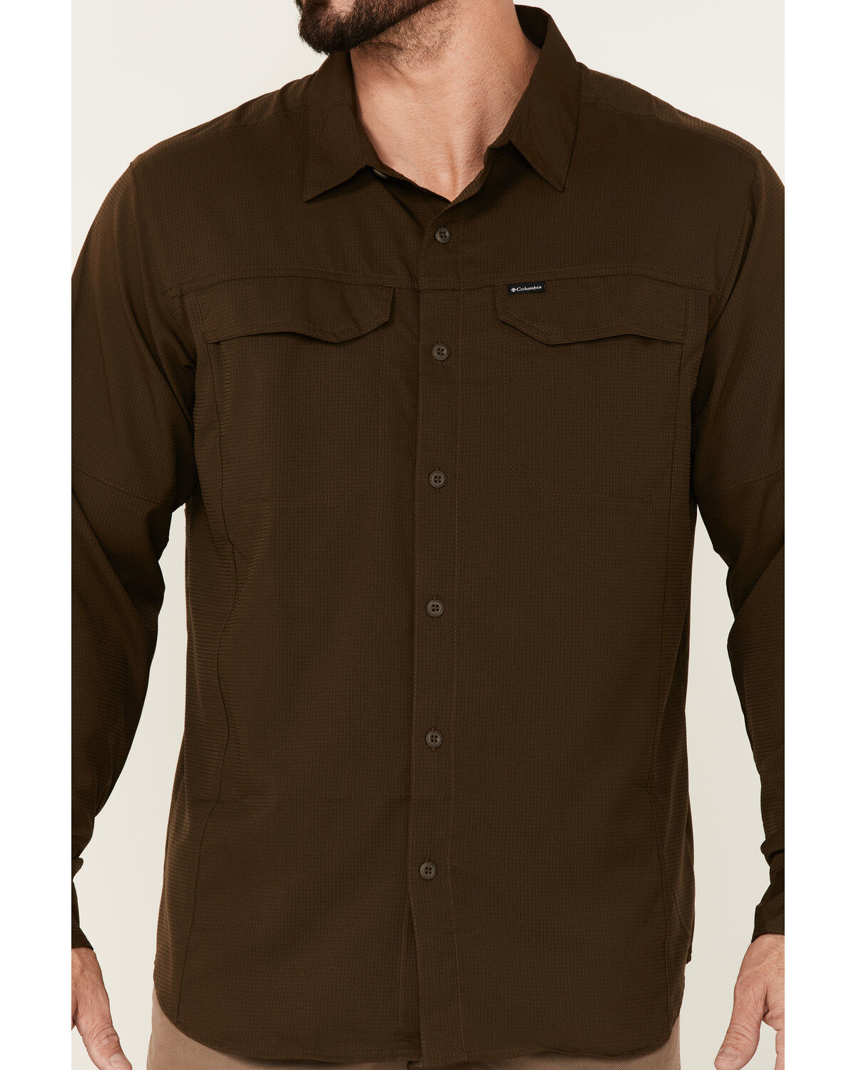 Image #3 - Columbia Men's Silver Ridge Lite Button-Down Western Shirt, Olive, hi-res