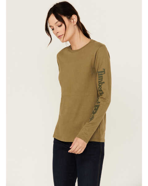 Timberland PRO® Women's Core Long Sleeve T-Shirt, Green, hi-res