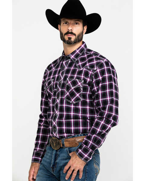 Image #3 - Wrangler 20X Men's Advanced Comfort Plaid Long Sleeve Western Shirt , , hi-res