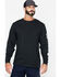 Image #1 - Carhartt Men's Loose Fit Heavyweight Long Sleeve Logo Graphic Work T-Shirt - Big & Tall, Black, hi-res